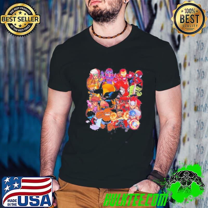 Marvel Studios Chibi Characters X Deadpool Wolverine s Guys V Neck Marvel Studios Chibi Characters X Deadpool Wolverine s Guys V Neck