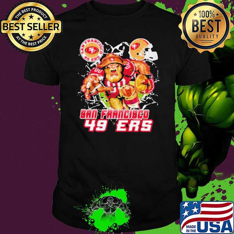 Mascot Breaking Through Wall San Francisco 49ers Vintage Shirt