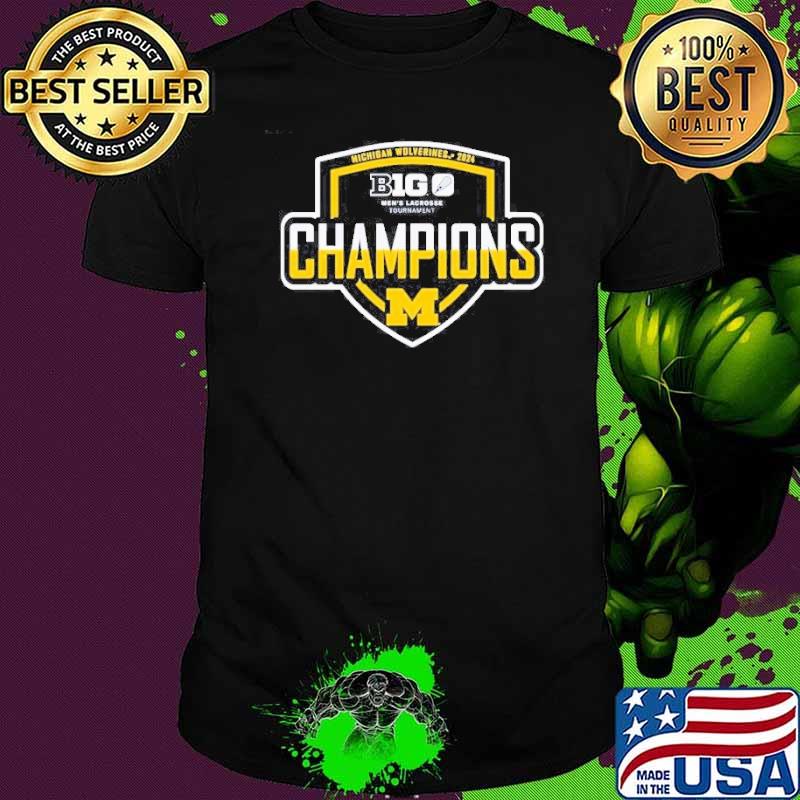 Michigan Wolverines 2024 Big Men’s Lacrosse Tournament Champions Shirt