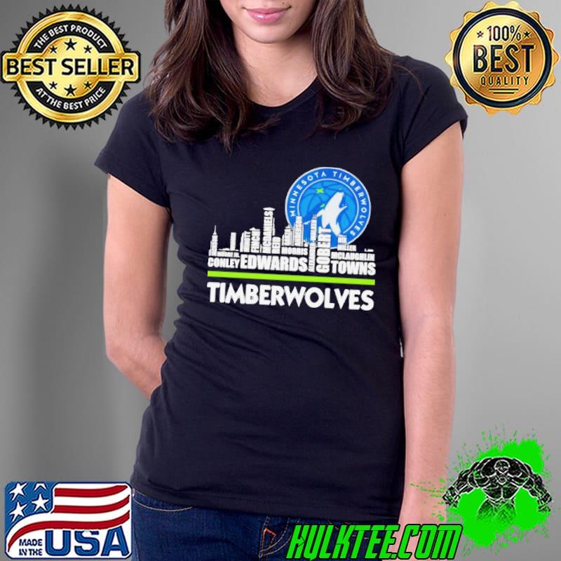 Minnesota Timberwolves Basketball Team 2024 Player Name Skyline Shirt