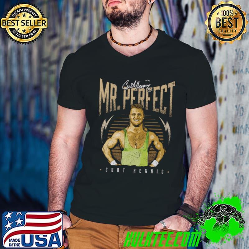 Mr. Perfect Retro American professional wrestler T-Shirt Guys V Neck Mr. Perfect Retro American professional wrestler T-Shirt Guys V Neck