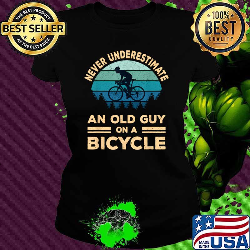 Never Underestimate An Old Guy On A Bicycle Vintage T-Shirt