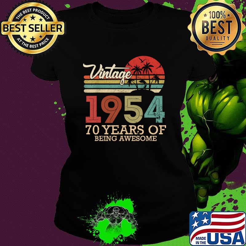 Nice vintage 1954 70 years of being awesome palms tree T-Shirt