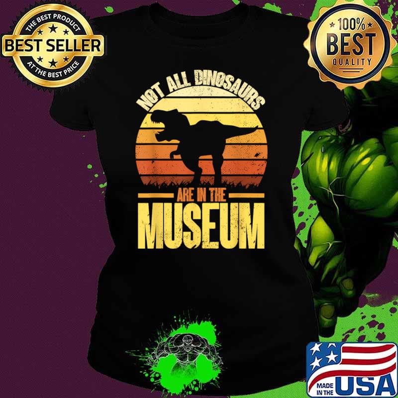 Not All Dinosaurs Are In The Museum Dinosaur Vintage Sunset T-Shirt