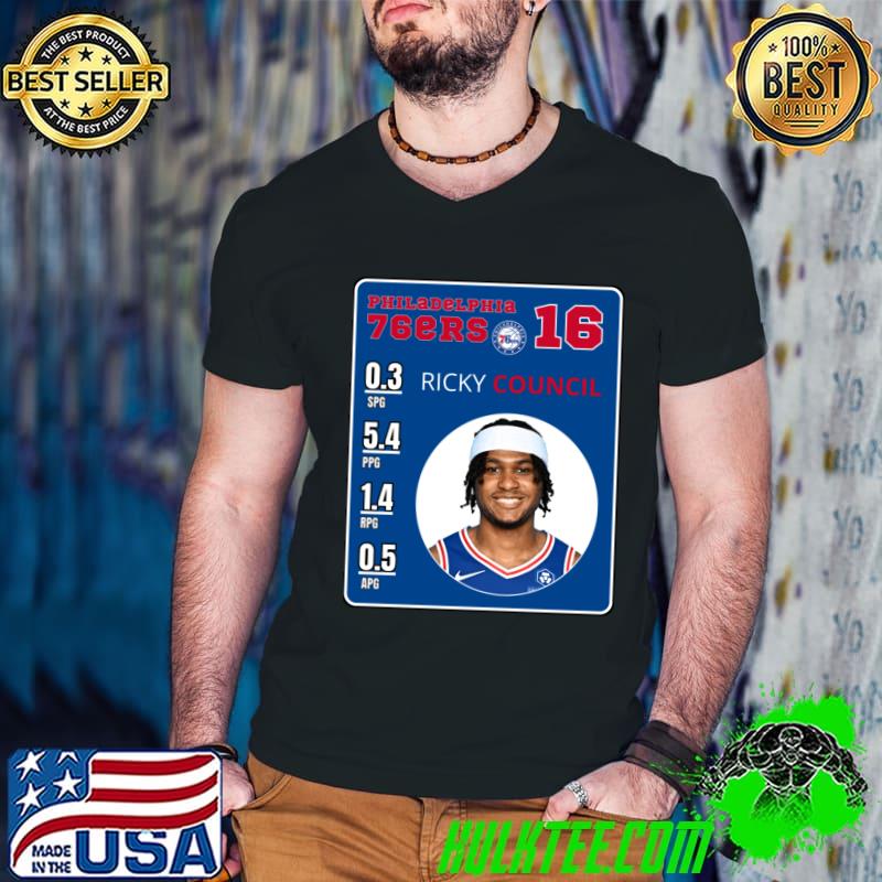 Official rICKY COUNCIL American professional basketball player for Philadelphia 76ers T-Shirt