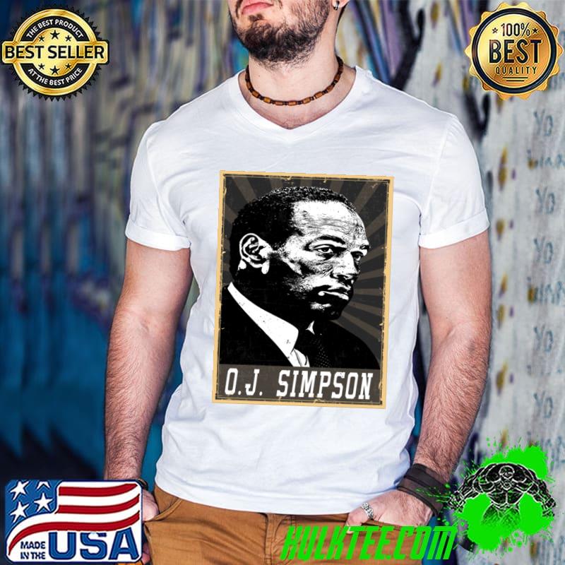 Oj Simpson American football player and actor T-Shirt Guys V Neck Oj Simpson American football player and actor T-Shirt Guys V Neck