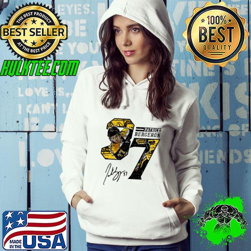 Patrice Bergeron Boston Offset Canadian former professional ice hockey centre T-Shirt Hoodie Patrice Bergeron Boston Offset Canadian former professional ice hockey centre T-Shirt Hoodie