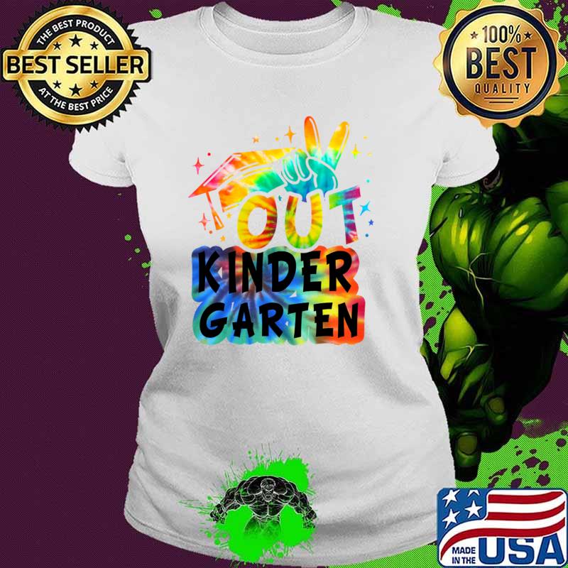 Peace Out Kindergarten Graduate Last Day Of School Tie Dye T-Shirt