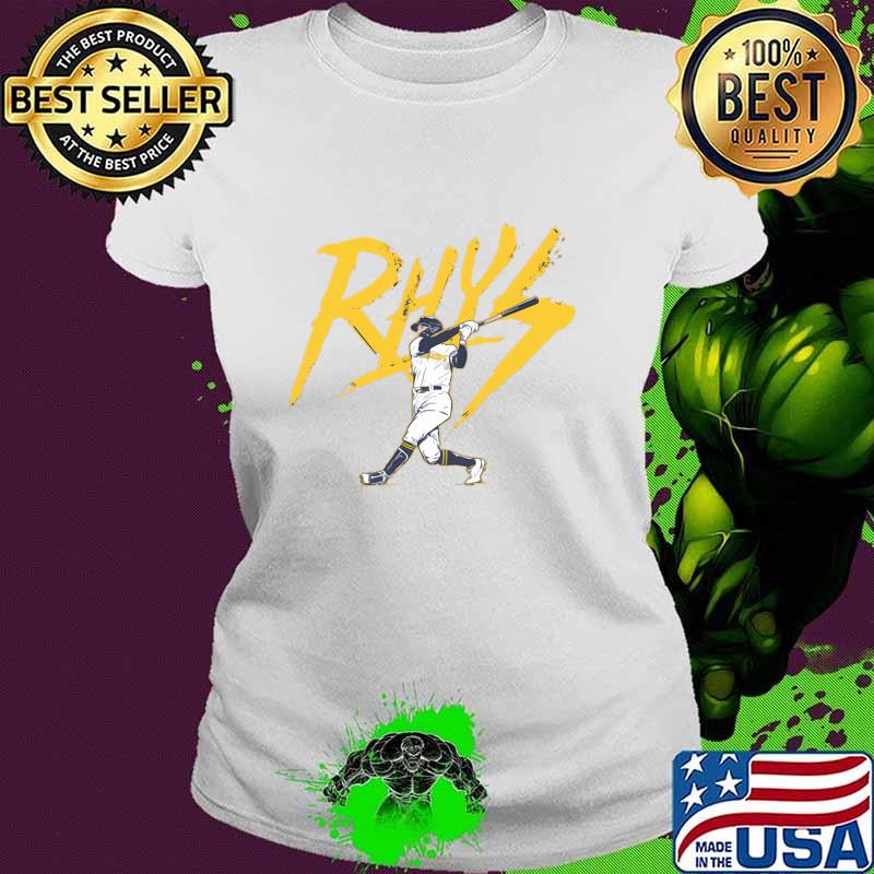 Rhys Hoskins Milwaukee Rhys Lightning American professional baseball first baseman T-Shirt Ladies tee Rhys Hoskins Milwaukee Rhys Lightning American professional baseball first baseman T-Shirt Ladies tee