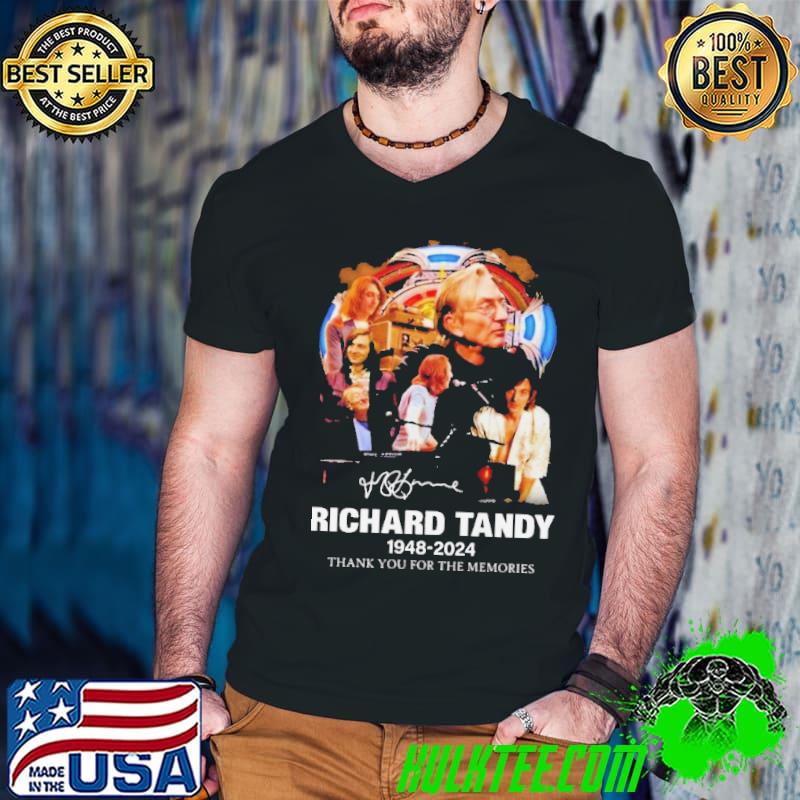 Richard Tandy 1948-2024 Thank You For The Memories Signature s Guys V Neck Richard Tandy 1948-2024 Thank You For The Memories Signature s Guys V Neck
