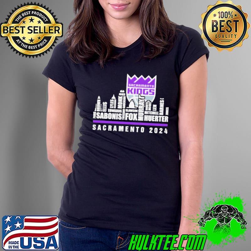 Sacramento 2024 Skyline Sacramento Kings Players Name Shirt