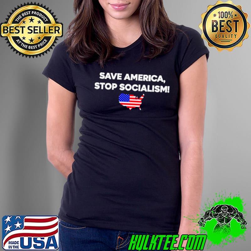 Save America stop socialism USA flag shirt