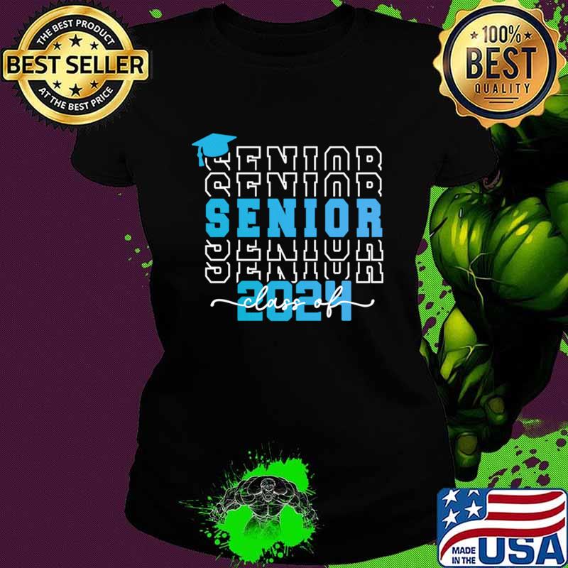 Senior 2024 Class of 2024 School Graduation Golden T-Shirt