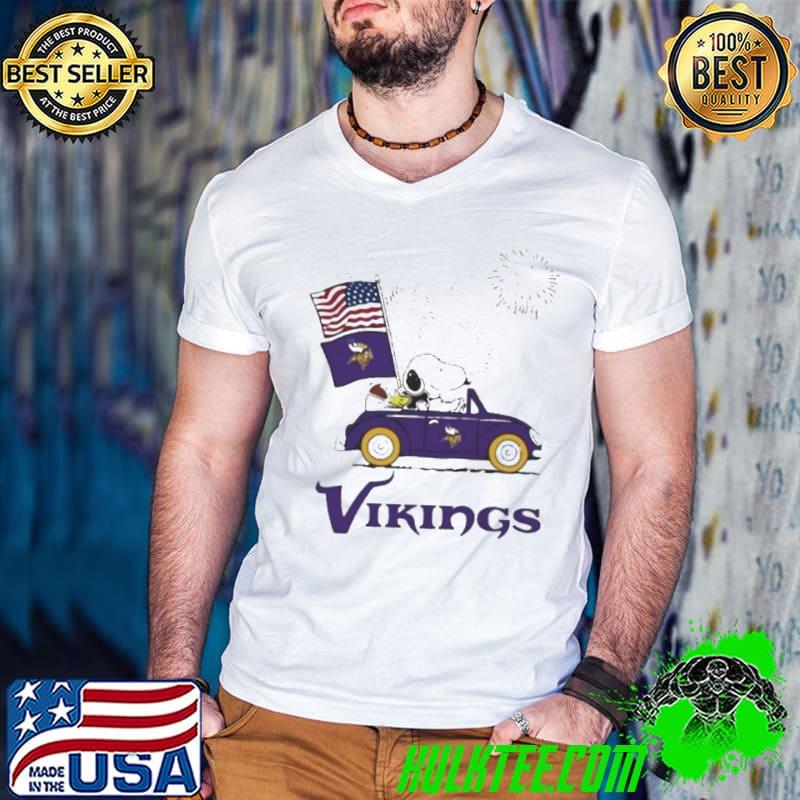 Snoopy And Woodstock Happy 4th Of July Minnesota Vikings Football 2024 Shirt