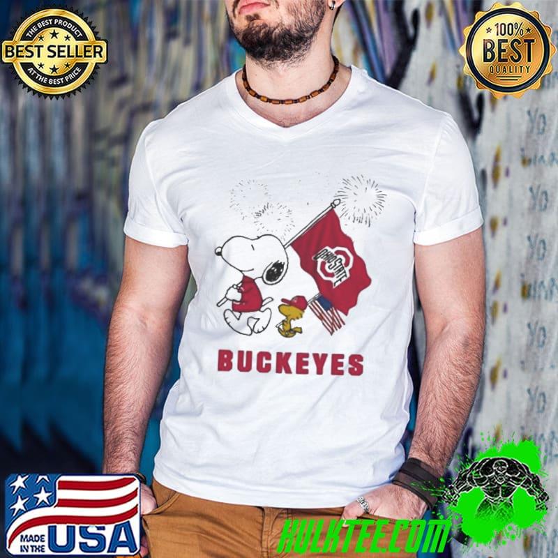 Snoopy And Woodstock Happy 4th Of July Ohio State Buckeyes Football 2024 shirt