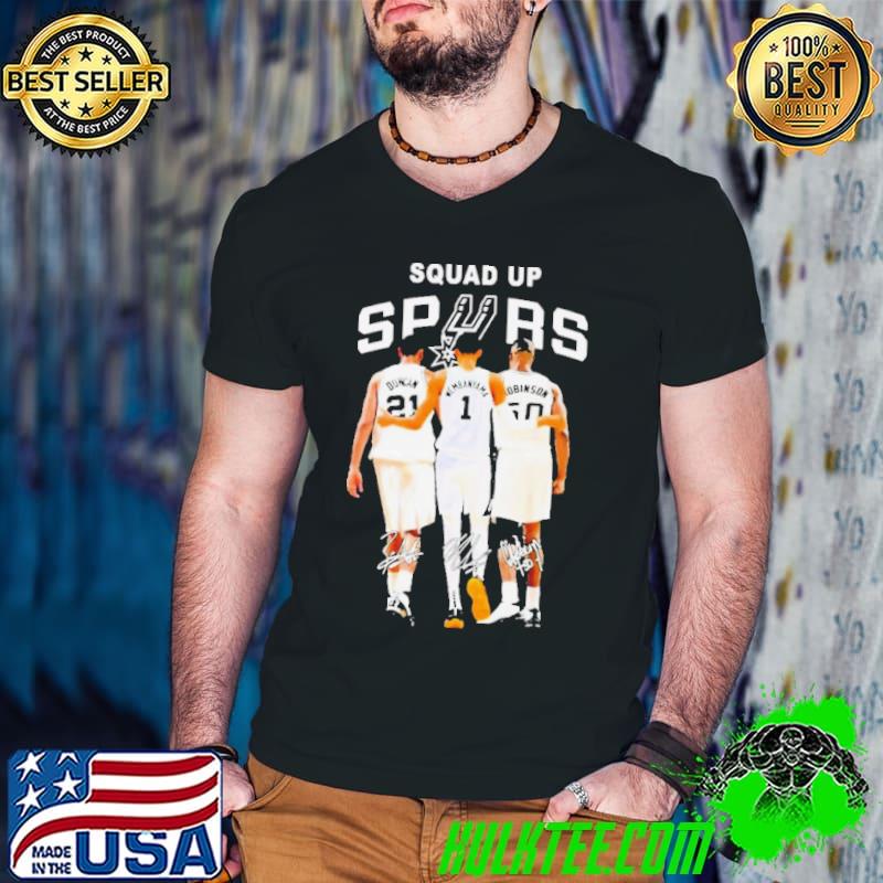Squad Up Duncan Wembanyama And Robinson San Antonio Spurs Signatures Shirt