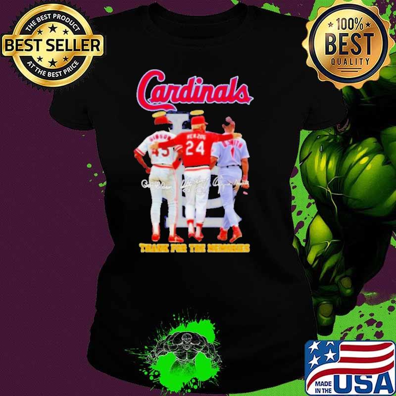 St Louis Cardinals Gibson Herzog And O. Smith Thank You For The Memories Signatures Shirt