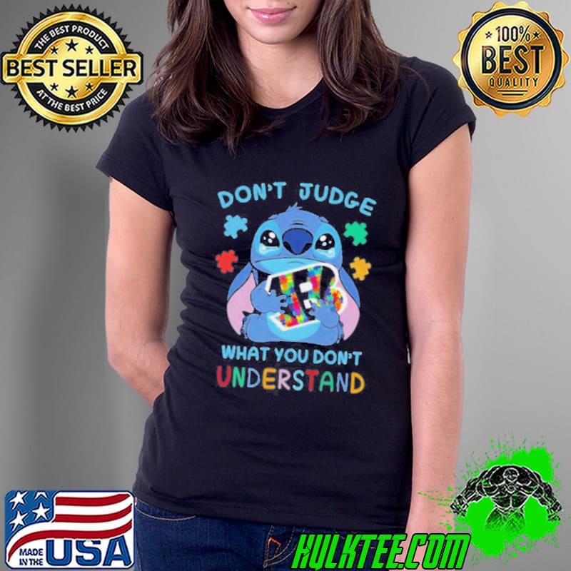 Stitch Cincinnati Bengals Autism Awareness Don’t Judge What you Don’t Understand Shirt