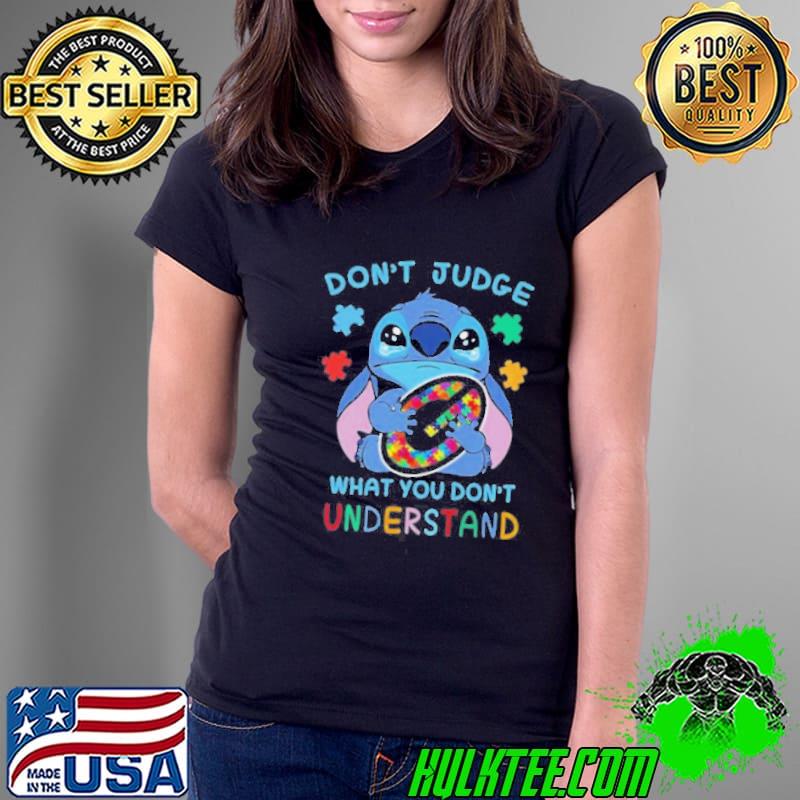 Stitch Green Bay Packers Autism Awareness Don’t Judge What you Don’t Understand Shirt