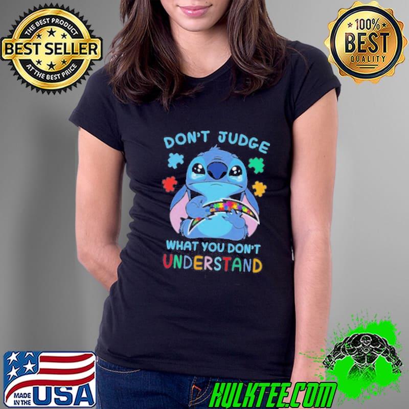 Stitch Los Angeles Chargers Autism Awareness Don’t Judge What you Don’t Understand Shirt