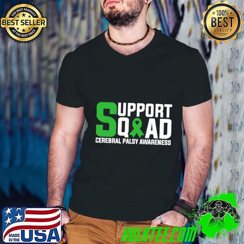 Support Squad Cerebral Palsy Awareness T-Shirt Guys V Neck Support Squad Cerebral Palsy Awareness T-Shirt Guys V Neck