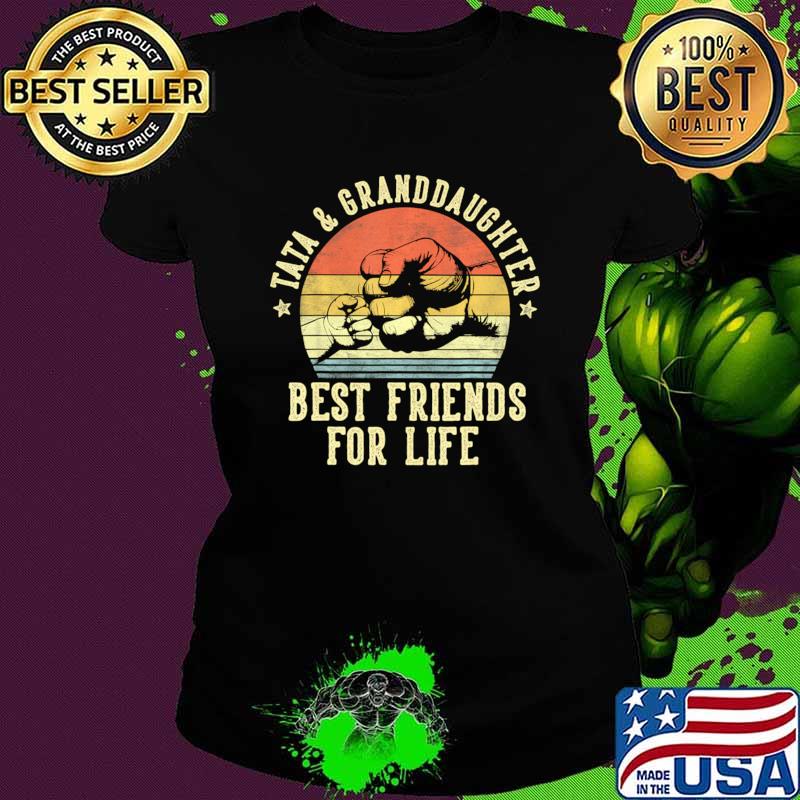 Tata and Granddaughter Best Friends for Life Vintage Sunset T-Shirt