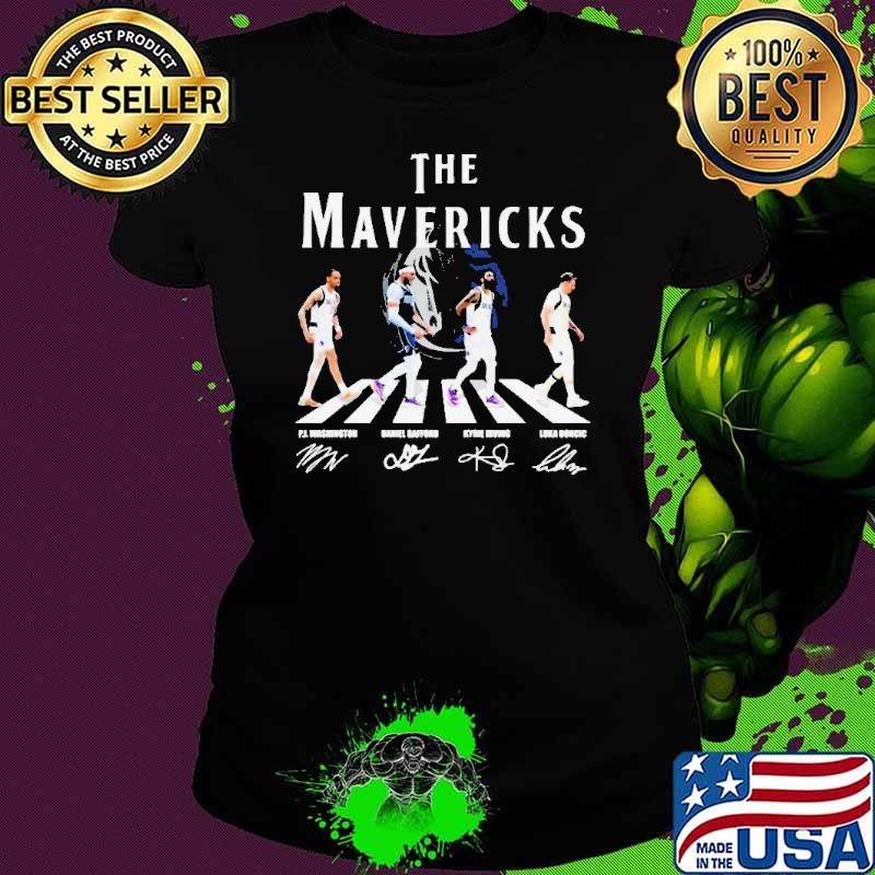 The Mavericks Abbey Road Pj Washington Daniel Gafford Kyrie Irving And Luka Doncic Signatures Shirt
