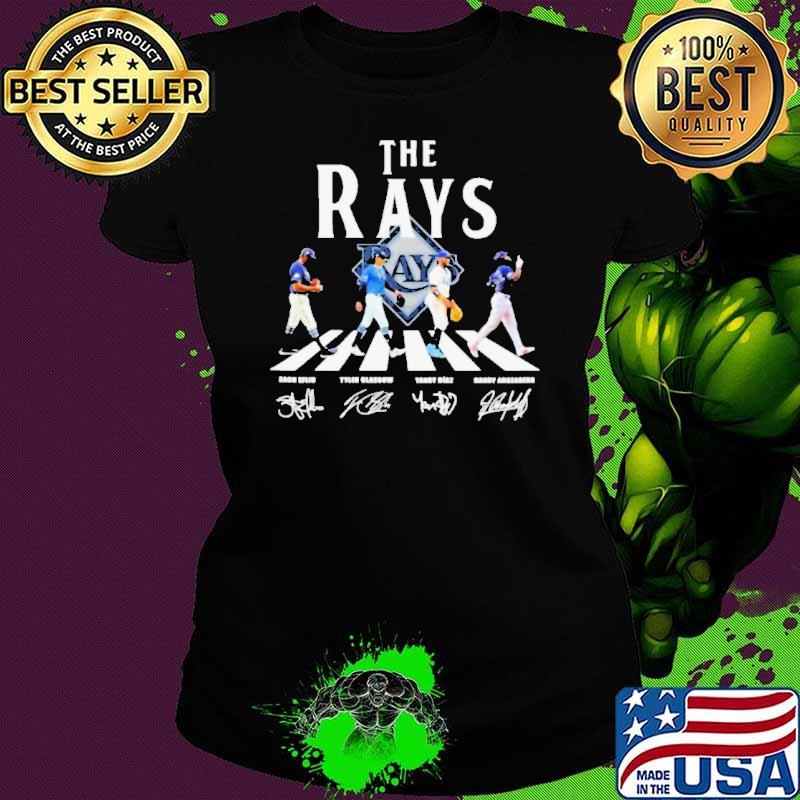 The Rays Abbey Road Zach Eflin Tyler Glasnow Yandy Diaz And Randy Arozarena Signatures Shirt