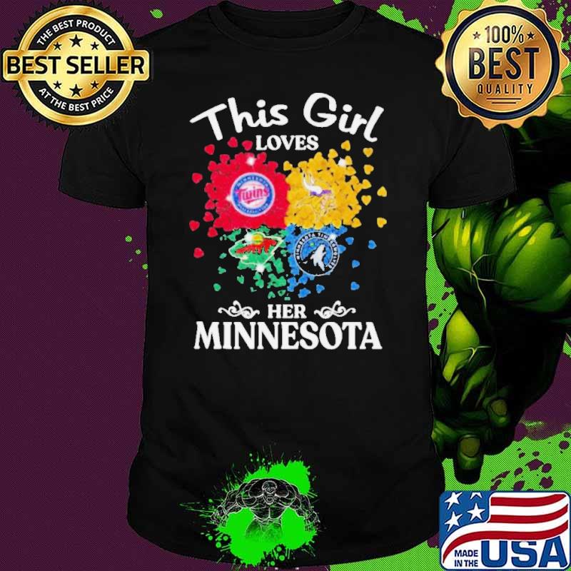 This Girl Loves Her Minnesota Sports Teams Logo Diamonds Shirt Unisex This Girl Loves Her Minnesota Sports Teams Logo Diamonds Shirt Unisex