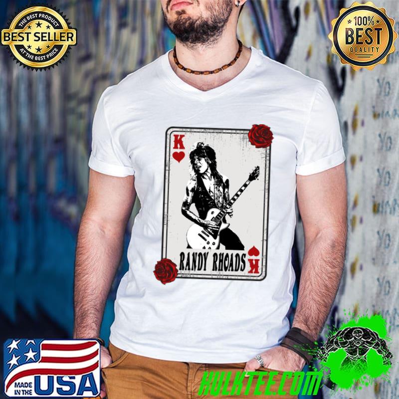 Vintage Card Randy Rhoads American guitarist T-Shirt Guys V Neck Vintage Card Randy Rhoads American guitarist T-Shirt Guys V Neck