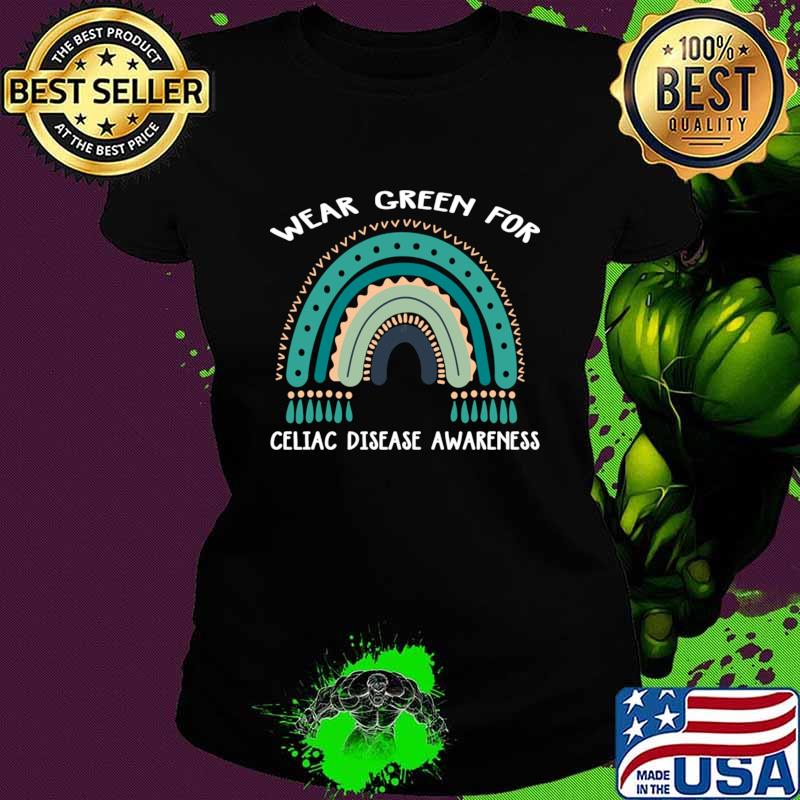 Wear Green For Celiac Disease Awareness Celiac Disease TRainbow -Shirt