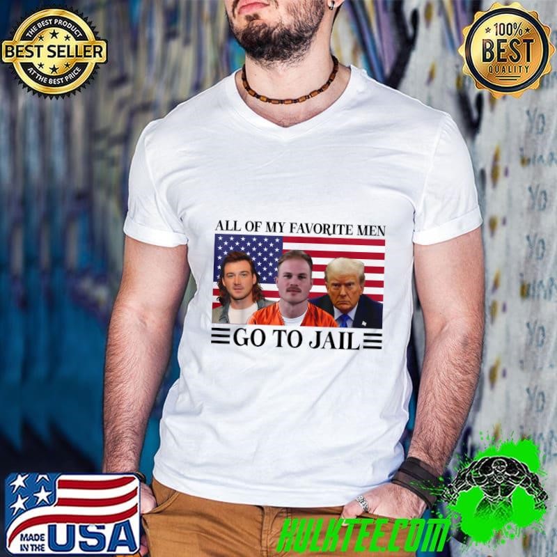 All Of My Favorite Men Go To Jail Trump American flag Guys V Neck