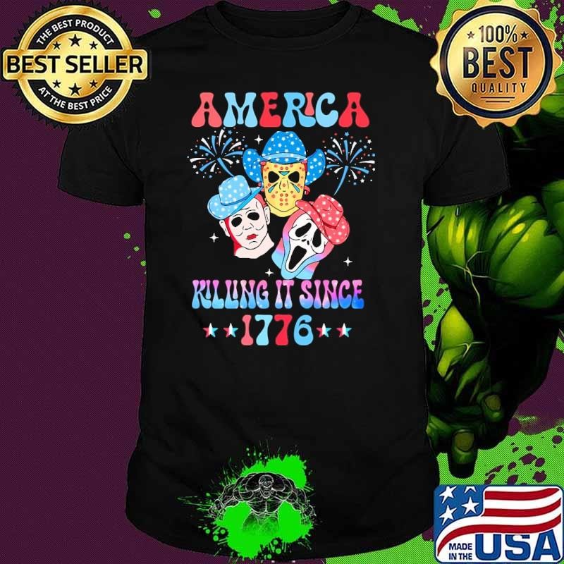 America Killing It Since 1776 Horror 4th Of July USA T-Shirt