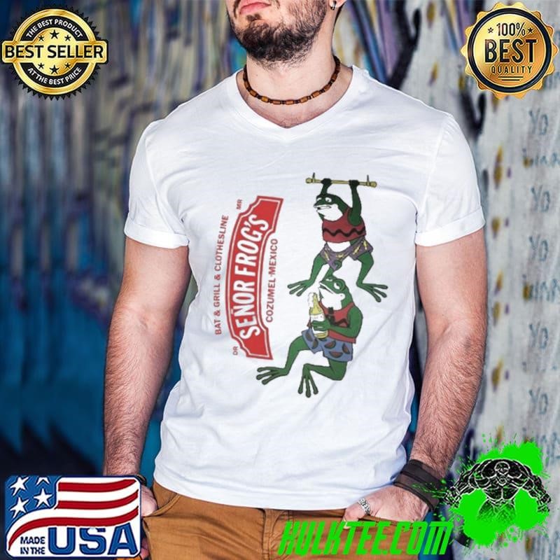 Bar And Grill And Clothesline Senor Frog’s Cozumel Mexico T-shirt