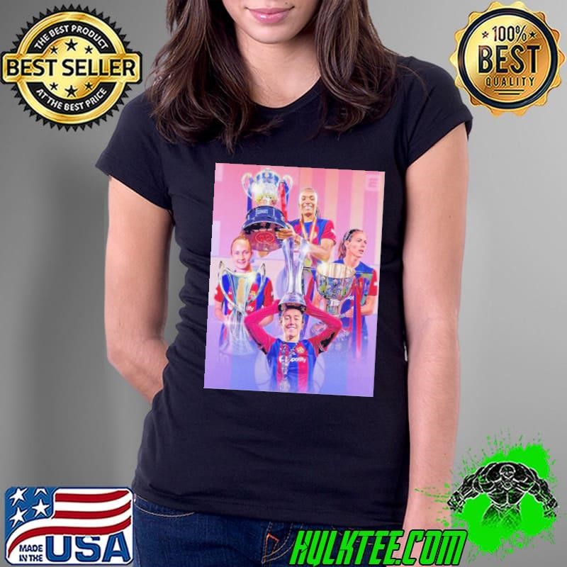 Barcelona Women Teams Have Four Trble Clean Sweep Of Trophies Movem El Mon Campioni D’Europa Europe Champions 2024 shirt