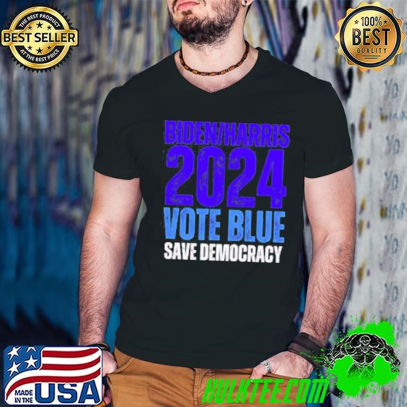 Biden Harris 2024 vote blue save democracy Shirt