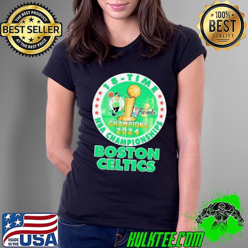 Boston Celtics 2024 NBA Championship Champions 18 Time Ladies Tee