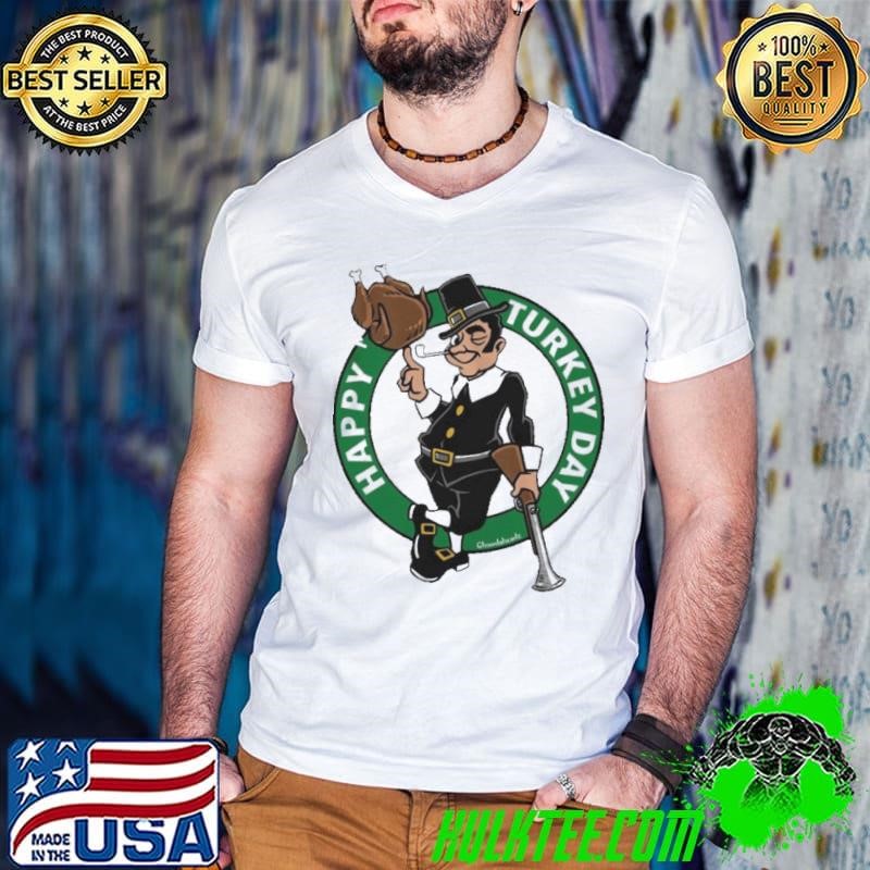 Boston Celtics Thanksgiving Pilgrim Circle Logo Shirt