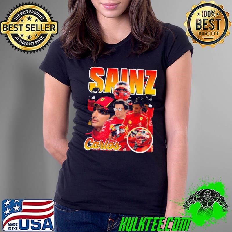 Carlos Sainz Spanish racing driver currently competing Formula One Vintage Bootleg Ladies Tee