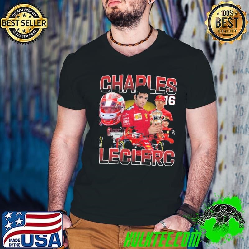 Charles Leclerc Monégasque racing driver currently racing Retro Collage Guys V Neck