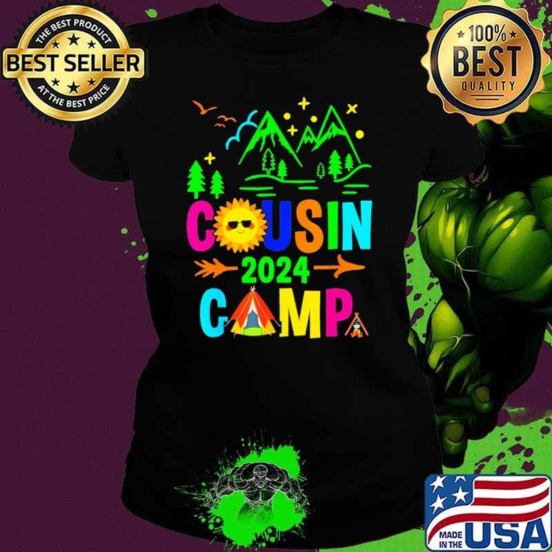 Cousin Crew 2024 Family Summer Vacation Beach Sunglasses Mountain Ladies tee