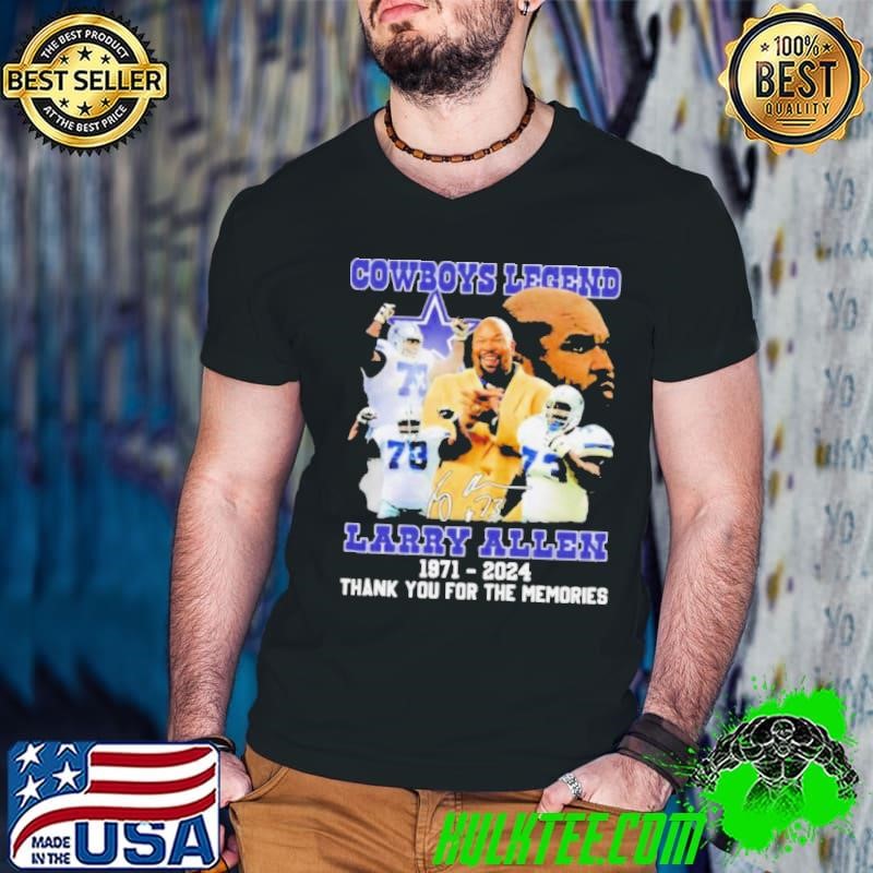 Cowboys Legend Larry Allen 1971-2024 Thank You For The Memories Signature Shirt