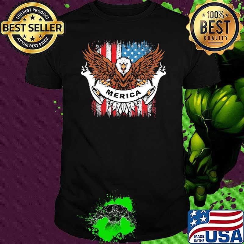 Eagle America Patriotic Apparel July 4th Celebrations USA Flag T-Shirt