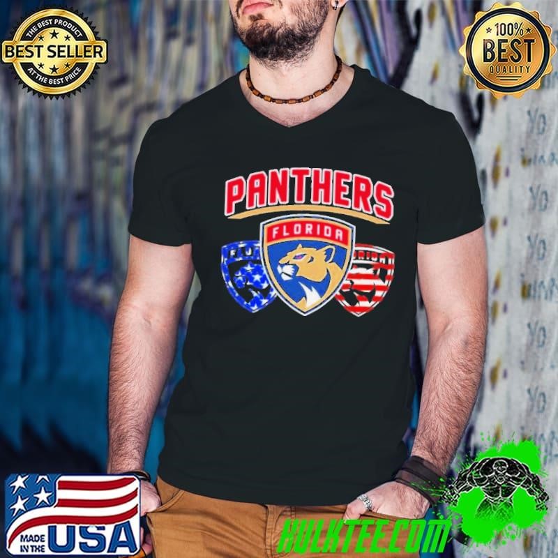 Florida Panthers 4th Of July Hockey Team Celebrating Guys V Neck