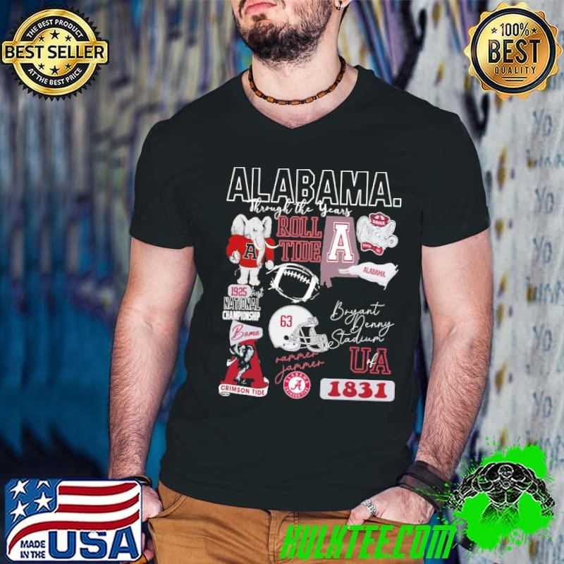 Funny Crimson Alabama Crimson Tide Vintage Through the Years Shirt