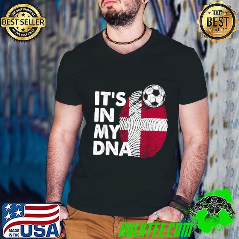 Funny Denmark It's In My DNA Danish Flag Team Denmark T-Shirt