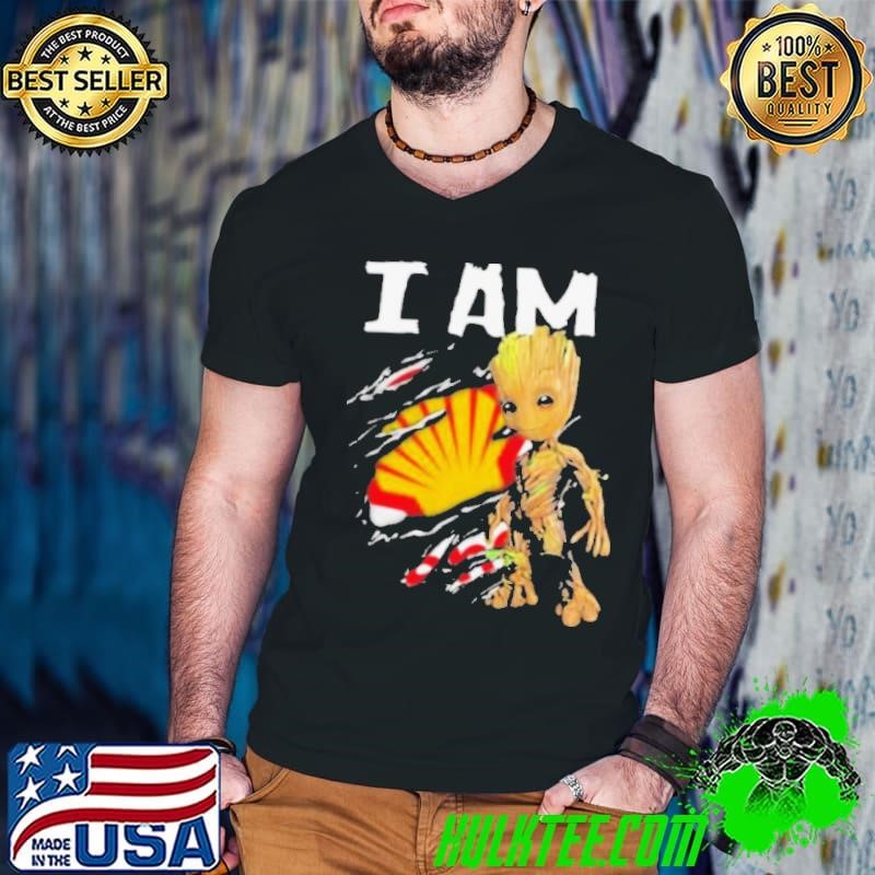 I Am Groot SHELL Logo Guys V Neck