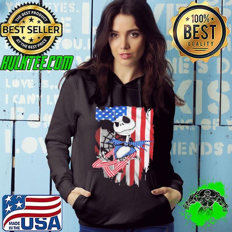 Jack Skellington American flag independence day Hoodie