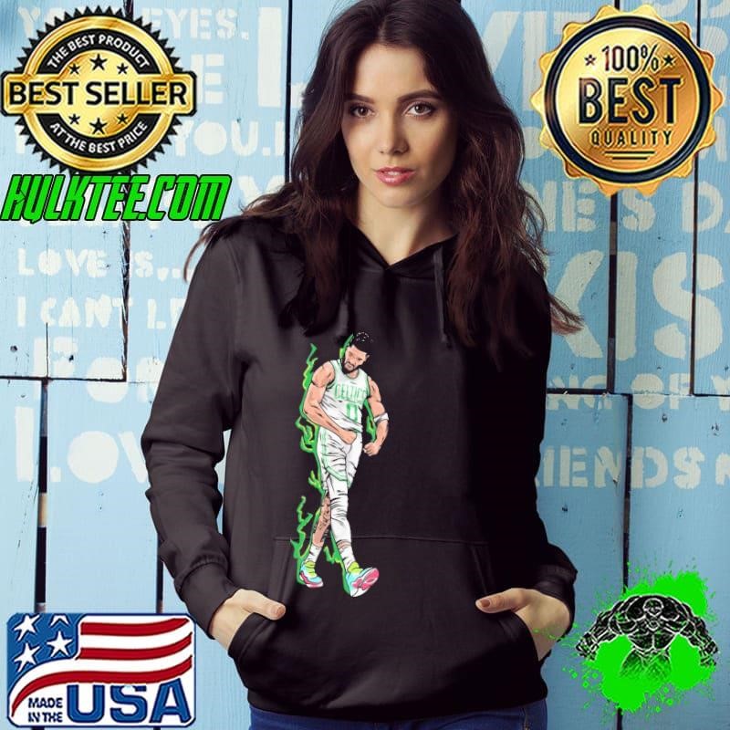Jayson Tatum Boston Celtics on Fire Cartoon American professional basketball Hoodie