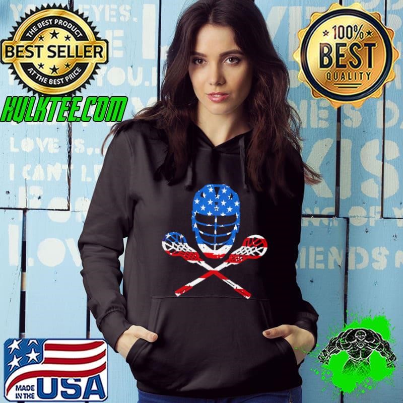 Lacrosse American Flag Lax Helmet Sticks shirt